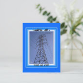 Power Line Tower Haiku Art Collectible Briefkaart (Staand voorkant)