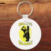 power lineman electrician repairman pole retro sleutelhanger (Voorkant)