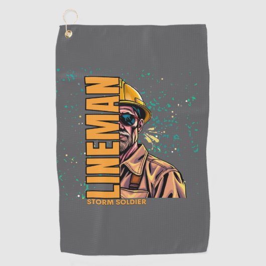 Power lineman golfhanddoek (Voorkant)