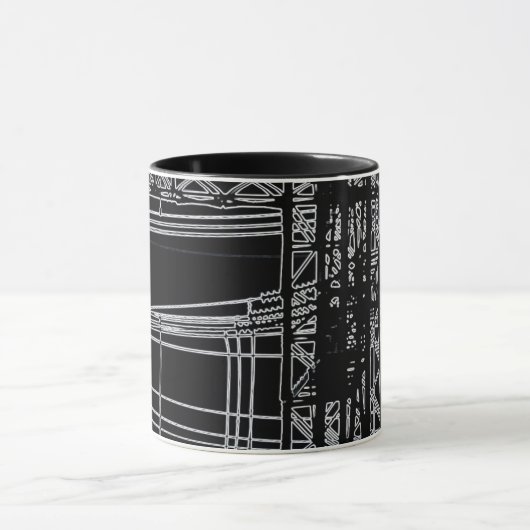 'POWER LINES' 11 oz. Mok RINGER COFFEE (Midden)