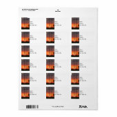 Power Lines Sunset Silhouette Etiket (Full Sheet)