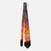 Power Lines Sunset Silhouette Stropdas (Achterkant)