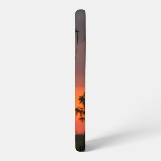 Power Lines Zonsondergang Silhouet Samsung Telefoo Samsung Galaxy Hoesje (Linkerkant)