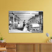 Power Loom Weaving, gegraveerd door J. Tingle, 183 Canvas Afdruk (Insitu (Woonkamer))