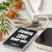 Power Love Sound Mind Bible Quote Sleutelhanger (Voorkant Rechts)