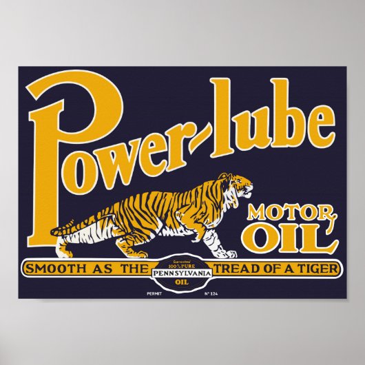 Power Lube Motorolie Poster (Voorkant)