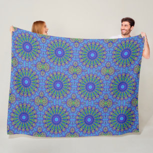 Power Mandala Naadloos Patroon 6 Fleece Deken