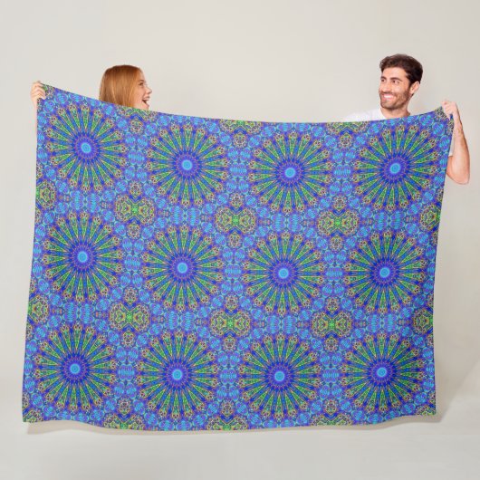 Power Mandala Naadloos Patroon 6 Fleece Deken (In situ)