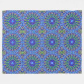 Power Mandala Naadloos Patroon 6 Fleece Deken (Voorkant (Horizontaal))