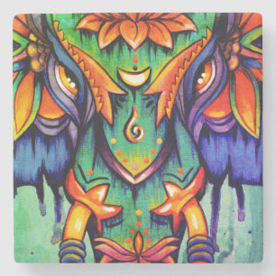 POWER Mandala Tile Stenen Onderzetter