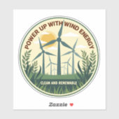 Power Met Windenergie Bumpersticker - hernieuwbaar Sticker (Vel)