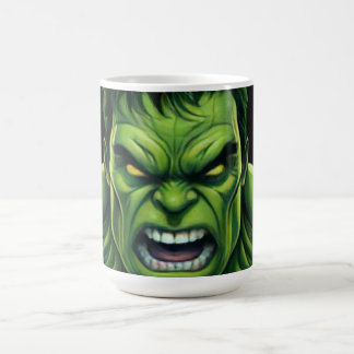 Power Monster Comic Mug – Green Muscular Creature  Koffiemok
