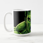 Power Monster Comic Mug – Green Muscular Creature  Koffiemok (Links)