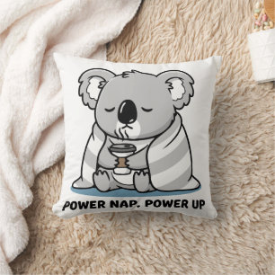 Power Nap Power Up Schattige Koala Kussen