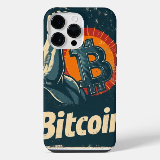 Power of Bitcoin Blockchain crypto design iPhone Hoesje (Achterkant)