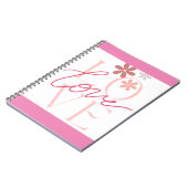 Power of Love Roze Spiraal Notebook Notitieboek (Linkerzijde)