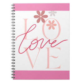 Power of Love Roze Spiraal Notebook Notitieboek