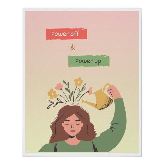 Power Off & Power Up: digitaal detox-Poster Perfect Poster (Voorkant)