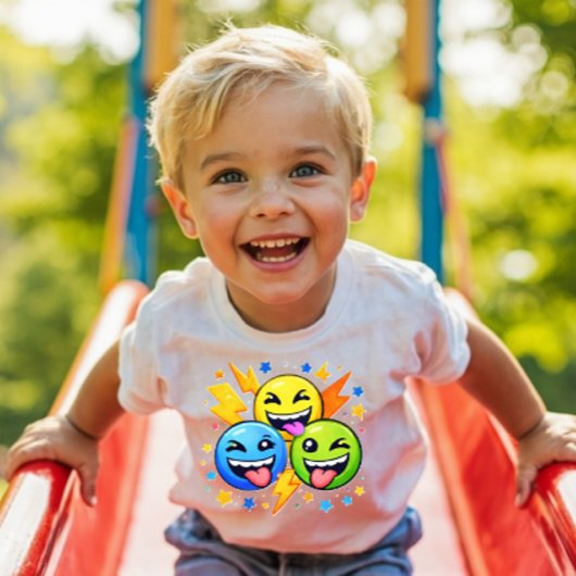 Power Pals™ Emoji Squad Peuter T-Shirt – Cute Pla