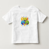 Power Pals™ Emoji Squad Toddler T-Shirt – Cute Pla (Voorkant)