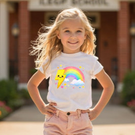 Power Pals™ Rainbow Bolt Peuter T-Shirt – Cute Ra