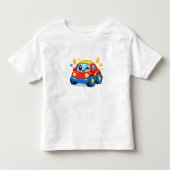 Power Pals™ Zoomy Car Toddler T-Shirt – Cute Racin (Voorkant)