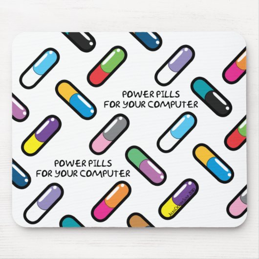 Power Pills Mousepad Muismat (Voorkant)