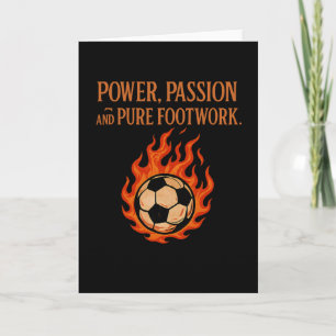 Power Pion Pure Voetwerk Voetbal Fan Vlammen Kaart
