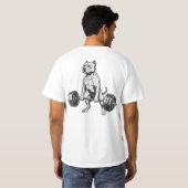 Power Pit Bull Gewichten heffen T-shirt (Achterkant volledig)