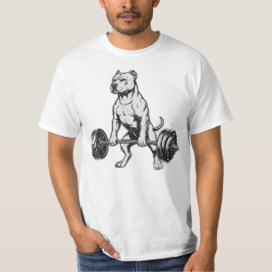Power Pit Bull Gewichten heffen T-shirt
