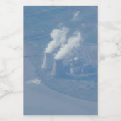 Power Plant Aerial Uitzicht Etiket voedingsmiddele (Enkel label)