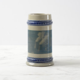 Power Plant Aerial Uitzicht Grey/Blue 22 oz Stein Bierpul