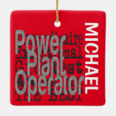 Power Plant Operator Extraordinaire CUSTOM Keramisch Ornament (Achterkant)