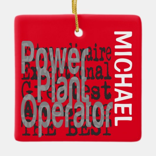 Power Plant Operator Extraordinaire CUSTOM Keramisch Ornament (Voorkant)