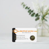 Power Plug Electrical Supply Line Visitekaartje (Staand voorkant)