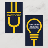 Power Plug-lampje omhoog Visitekaartje (Voorkant / Achterkant)