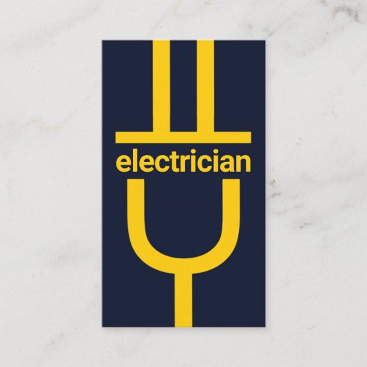 Power Plug-lampje omhoog Visitekaartje (Voorkant)