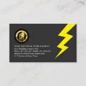 Power Plug Lightning Powers Home Visitekaartje (Achterkant)