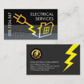 Power Plug Lightning Powers Home Visitekaartje (Voorkant / Achterkant)