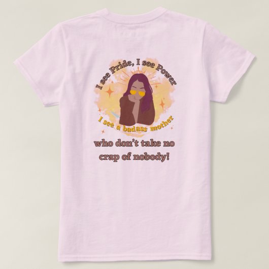 Power Pose Mama T-shirt (Design achterkant)