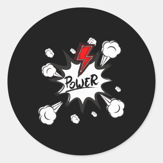 Power Puff-Sticker Ronde Sticker (Voorkant)