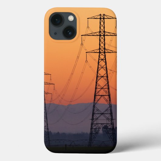 Power Pylons op zonsondergang Case-Mate iPhone Case (Achterkant)
