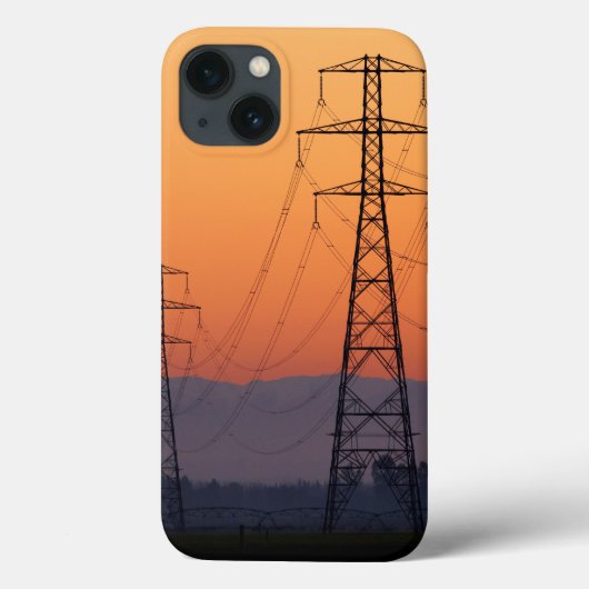 Power Pylons op zonsondergang Case-Mate iPhone Case (Achterkant)