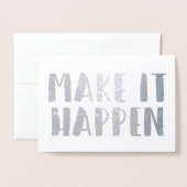 Power Quottes II | Laat het gebeuren Folie Kaarten (Voorkant met envelop)