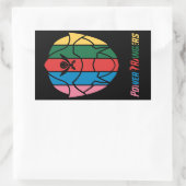 POWER RANGERS RECHTHOEKIGE STICKER (Tas)