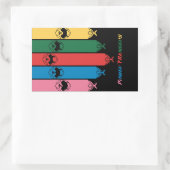 POWER RANGERS RECHTHOEKIGE STICKER (Tas)