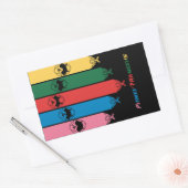 POWER RANGERS RECHTHOEKIGE STICKER (Envelop)