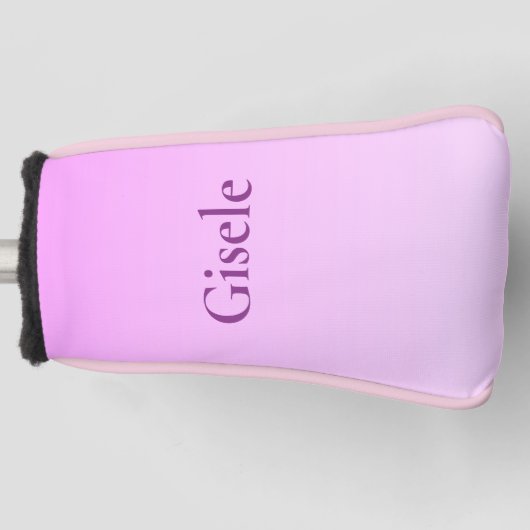 Power roze gradiënt Golf Head Hoesje Golfheadcover (Voorkant)