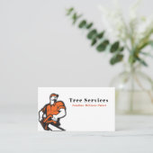 Power Saw Professional Tree Trimming Service Visitekaartje (Staand voorkant)