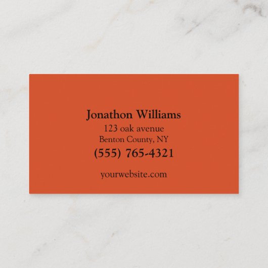 Power Saw Professional Tree Trimming Service Visitekaartje (Achterkant)